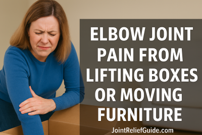 elbow joint pain from lifting boxes moving furniture