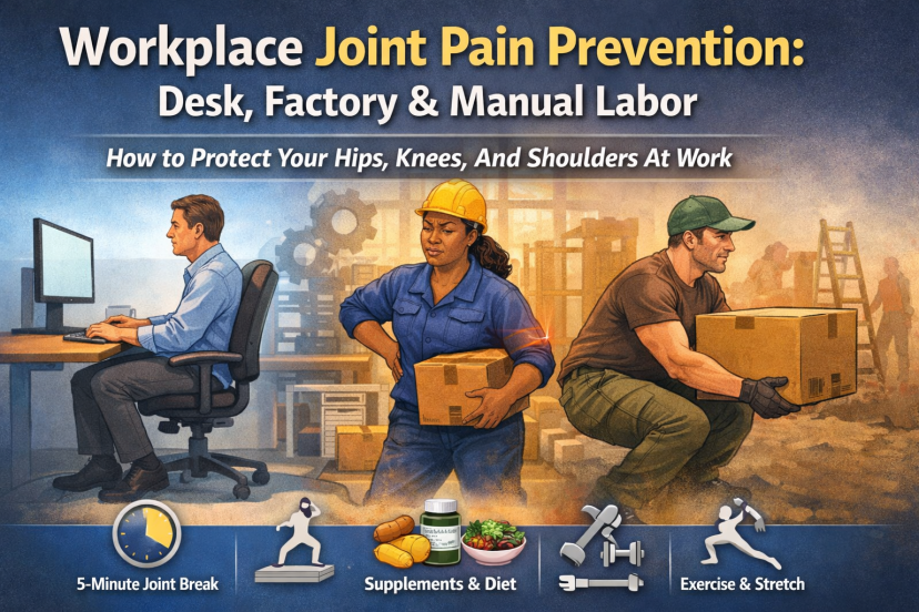 workplace joint pain prevention hips knees shoulders
